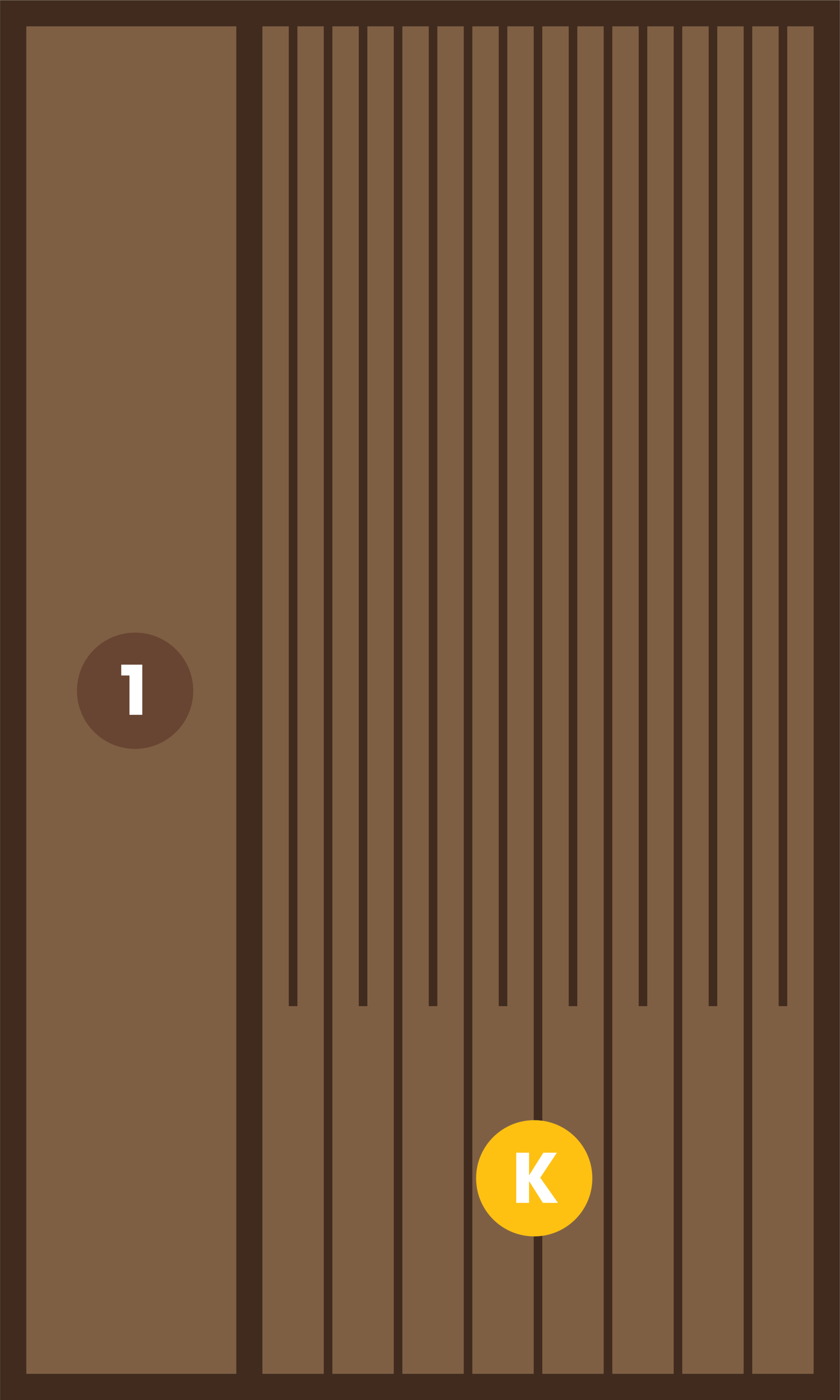 Layout K1 — Knife + Storage