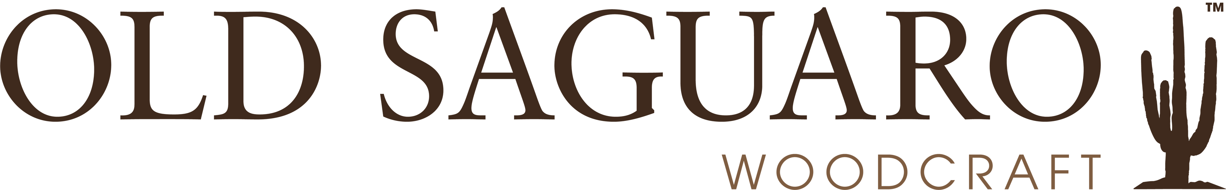 Old Saguaro Woodcraft logo with text and a cactus icon.